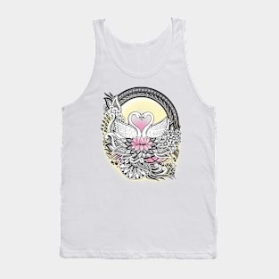 Swans Romantic Sunset Tank Top